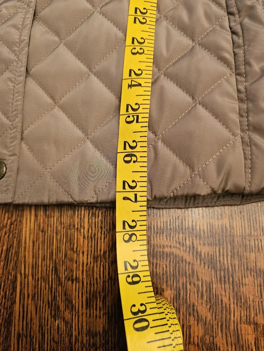 Lauren Ralph Lauren Diamond Quilted Barn Jacket with Faux Leather Trim